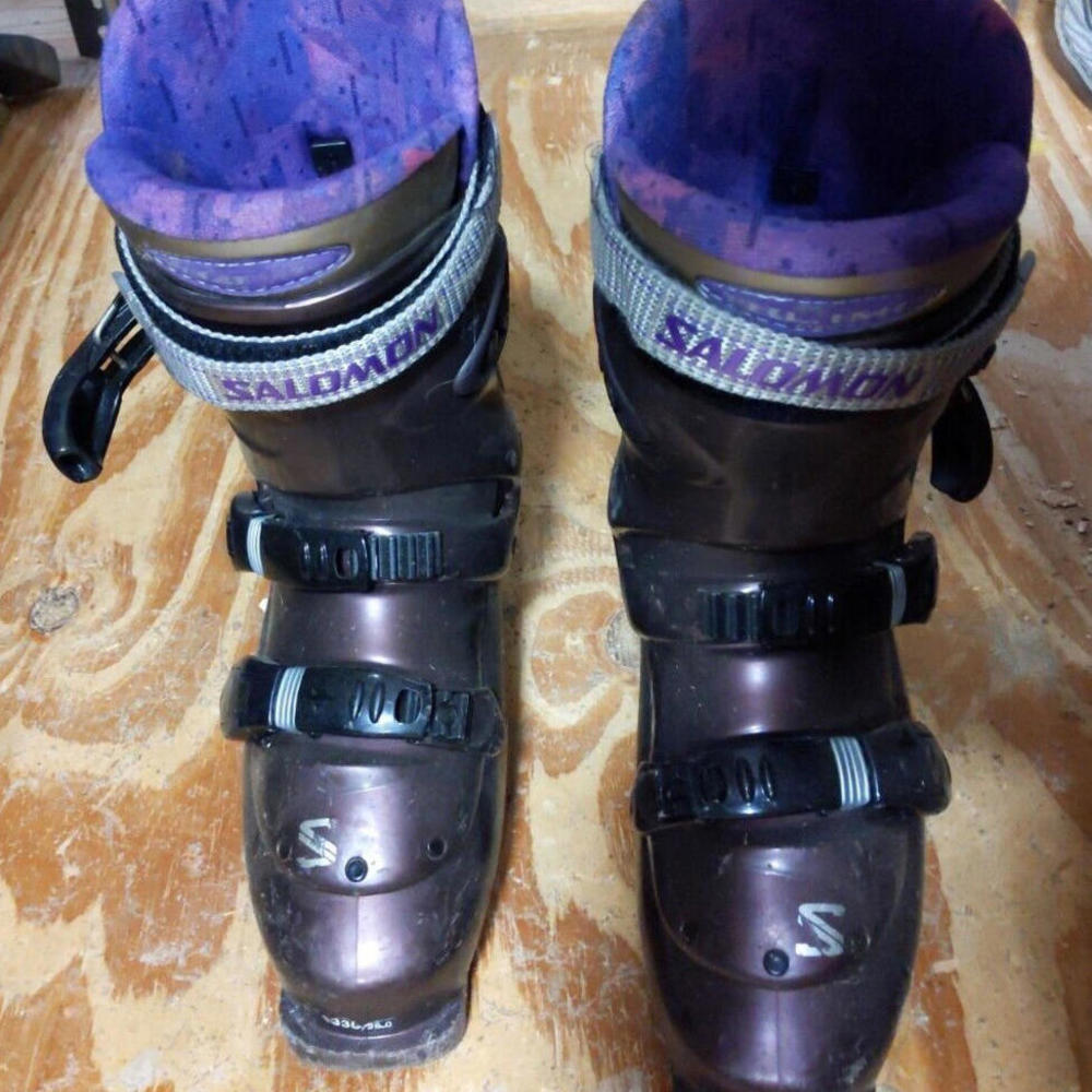 Salomon Downhill Ski Boots 330/26.0 Optima Skiing Women Purple
